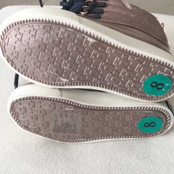 New Tommy Hilfiger rose gold boots/shoes sz 8 - Picture 4 of 4